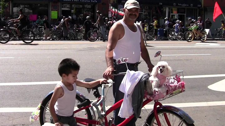 Man, kid, dog