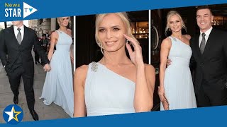 Strictlys Nadiya Bychkova stuns in blue gown as shes accompanied by beau Kai Widdrington