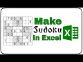 Make sudoku game in Excel | Sudoku in Excel | Master World