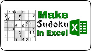 Make sudoku game in Excel | Sudoku in Excel | Master World