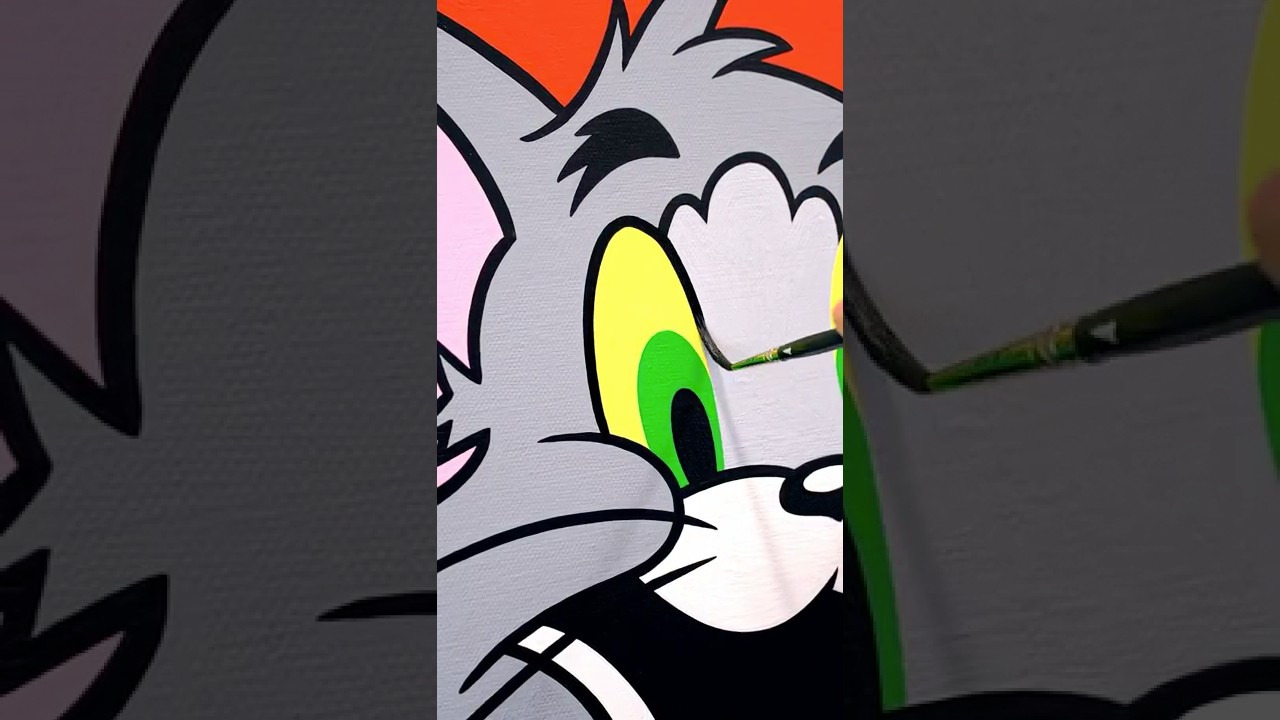 【ASMR】Painting Tom & Jerry! 🐭 