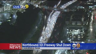 Multi-Car Accident Shuts Down NB 101 Freeway
