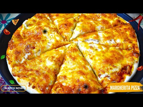 Homemade Margherita Pizza Recipe -  Cheese Pizza - Easy & Tasty