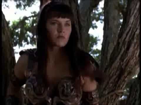 Xena fights off baddies, jumps significant distance onto ship