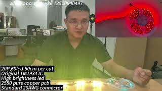 DC12V 60LED TM1934 5050 RGB led strip 20pixels 60led with 2550um whitepcb#tm1934#pixelstriplights DC12V 60LED TM1934 5050 RGB led strip 20pixels 60led with 2550um whitepcb#tm1934#pixelstriplights