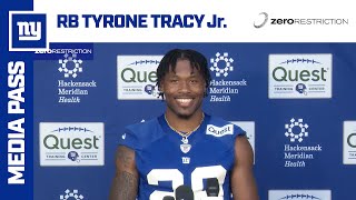 Tyrone Tracy Jr. on Switching to Running Back from Receiver | New York Giants Resimi