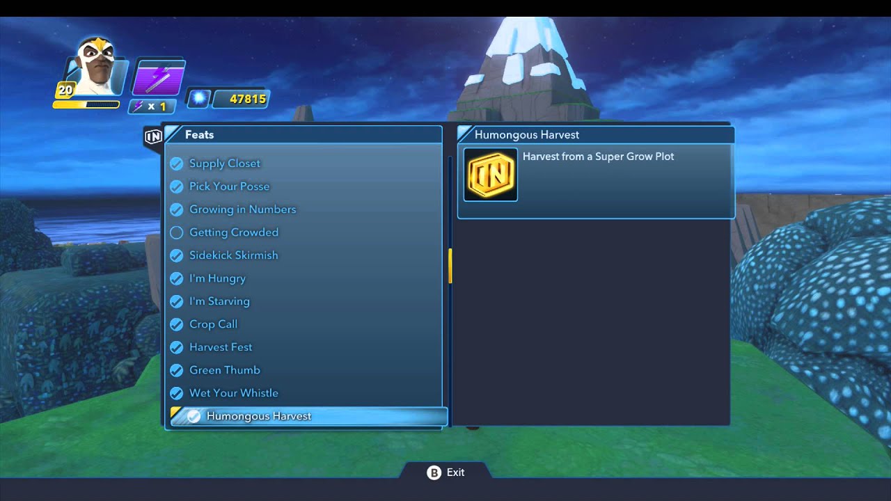 ALL FEATS LIST Toy Box Edition Including Hub, Speedway, Takeover & Building Disney Infinity