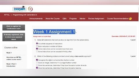 NPTEL Programming with Generative AI | Week 1 Assignment 1 Solution | Full Explanation |@codeinbrain