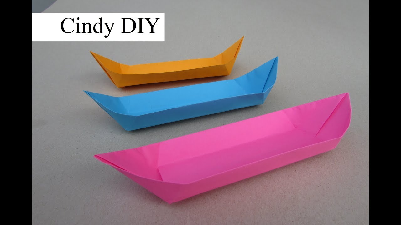 Boat Origami Easy Tutorial Craft For Kids Cindy Diy