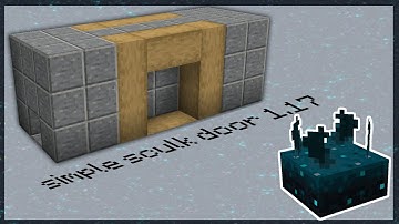 How to build a simple SCULK door in Minecraft 1.17 (Snapshot 20w49a)