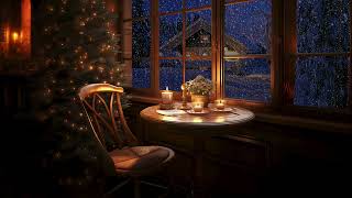 Cozy Christmas Shop Ambience With Rain Sounds On Window for Relaxing, Sleeping, Studying, Working ?️