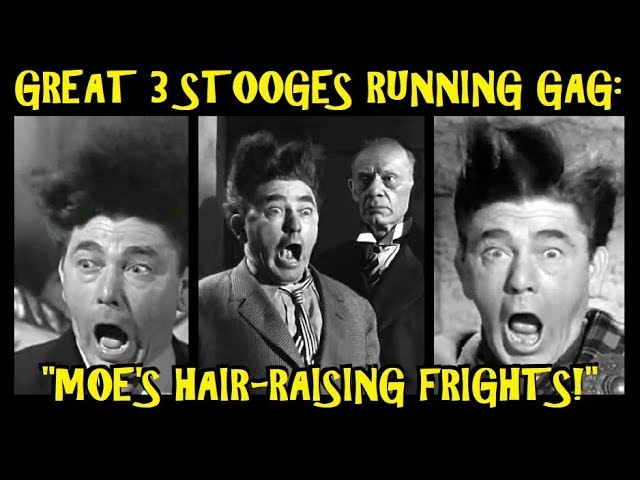 Great 3 Stooges Running Gag: "Moe's Hair-Raising Frights!"