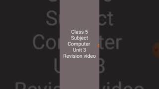 class 5 computer unit 3