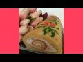 Бисквитный рулет с рисунком / How to make Tulip painted strawberry cake roll