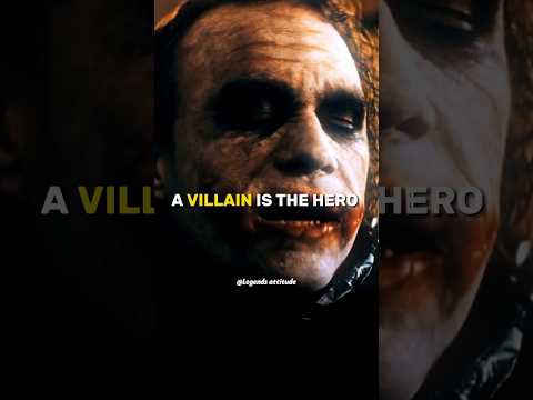 A VILLAIN IS THE HERO IN 😈🔥~ Joker 😈~ Attitude status 😎🔥~ motivation whatsApp status🔥🔥