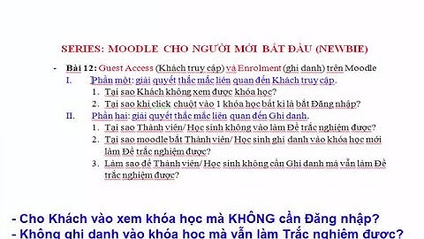 [thaytro.net]Bài 12: Cho khách truy cập trang moodle và cài đặt ghi danh trên moodle