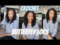 Distressed Crochet Bob Butterfly Locs | Under 2 hours Installation | Straight Back Cornroll Install