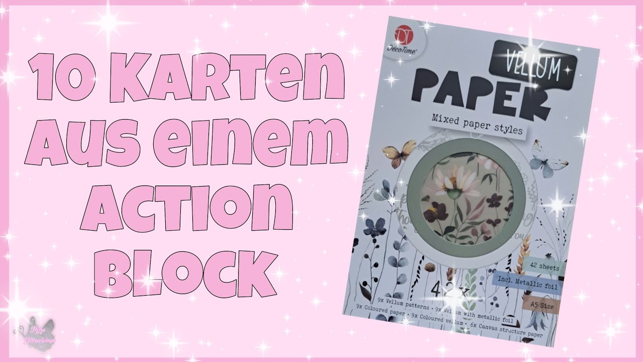 💕 10 Karten aus einem Action Block 💕 Vellum Papier - YouTube