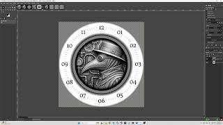 Clock template for laser engraving