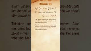 At Taubah ayat 104 #quran #selfreminder #islamicrecitation #tilawahquran