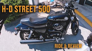 Test Riding a HarleyDavidson STREET 500!