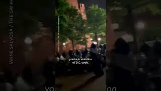Police Raid On Pro-Palestinian Tent Camp At George Washington University Ends In Arrests #Shorts