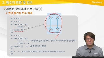Python 프로그래밍 기초 3강 함수 | T아카데미