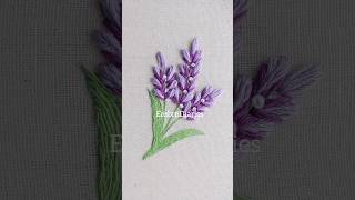 Very Very Easy Lavender Embroidery Design For Beginners #handembrodiery