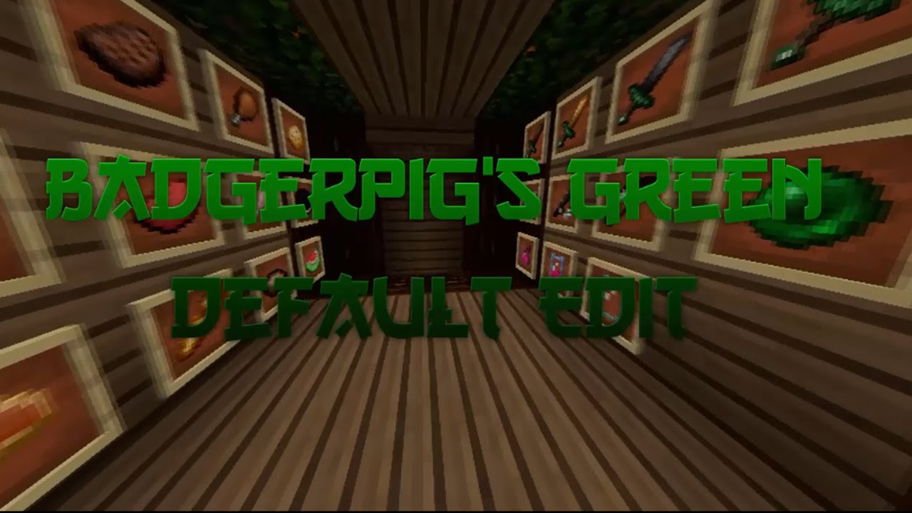 Minecraft Resource Pack Review #1: BadgerPig's Green Default Edit