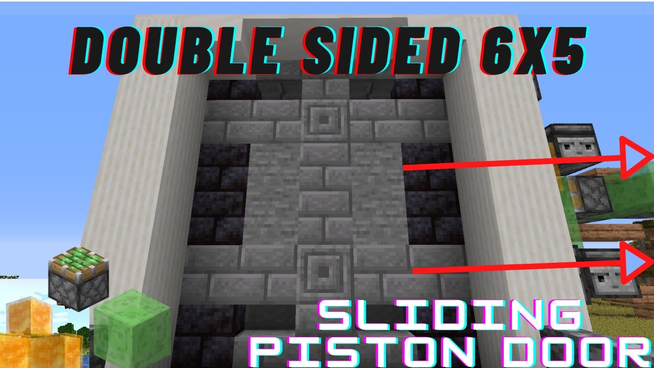 Double Sided 6x5 Sliding Door Using Honey Blocks [Java] - YouTube