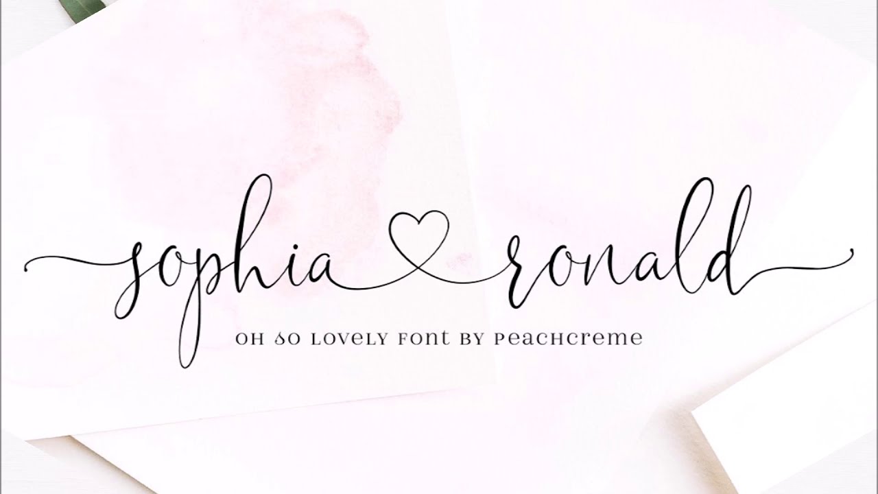 Sophia Ronald font video - YouTube