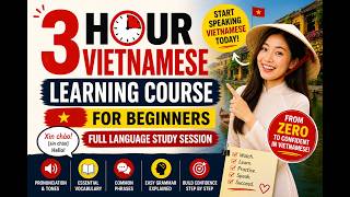 3 Hour Vietnamese Learning Course for Beginners | Full Language Study Session