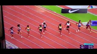 sha'carri richardson loses to jamaicans 100m race