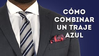 Cómo combinar camisas y corbatas con trajes azules - Combinaciones ropa de hombre elegantes