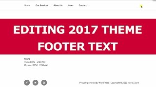 Twenty Seventeen Theme Editing Proudly Powered By WordPress Text Wealth
