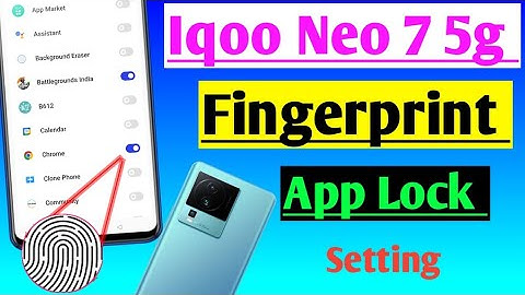 iqoo Neo 7 5g app lock fingerprint setting | iqoo Neo 7 me app me fingerprint lock kaise lagaen