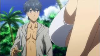 Anime big boobs bouncing in bikini