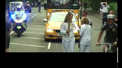 Rachel Flanders Carrying the Olympic Torch
