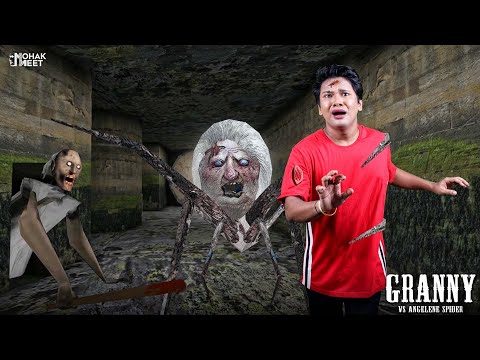 GRANNY VS ANGELENE SPIDER SHORT FILM : ग्रैनी | HORROR GAME GRANNY 1.8 - SLENDRINA | MOHAK MEET