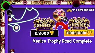 8BallPool - Zero to 3000 Trophy Points - Finishing VENICE TROPHY ROAD 222 Billion Coins -GamingWithK