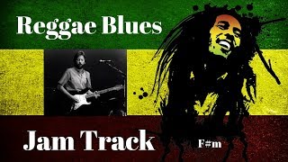 reggae blues guitar | backing jam track | f# minor