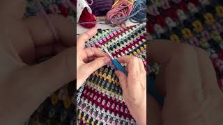Scrappy Moss Stitch Blanket - now on the blog, too! #crochet #crochetpattern #crochettutorial