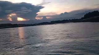 Timelapse of Tide, River in cloudy days