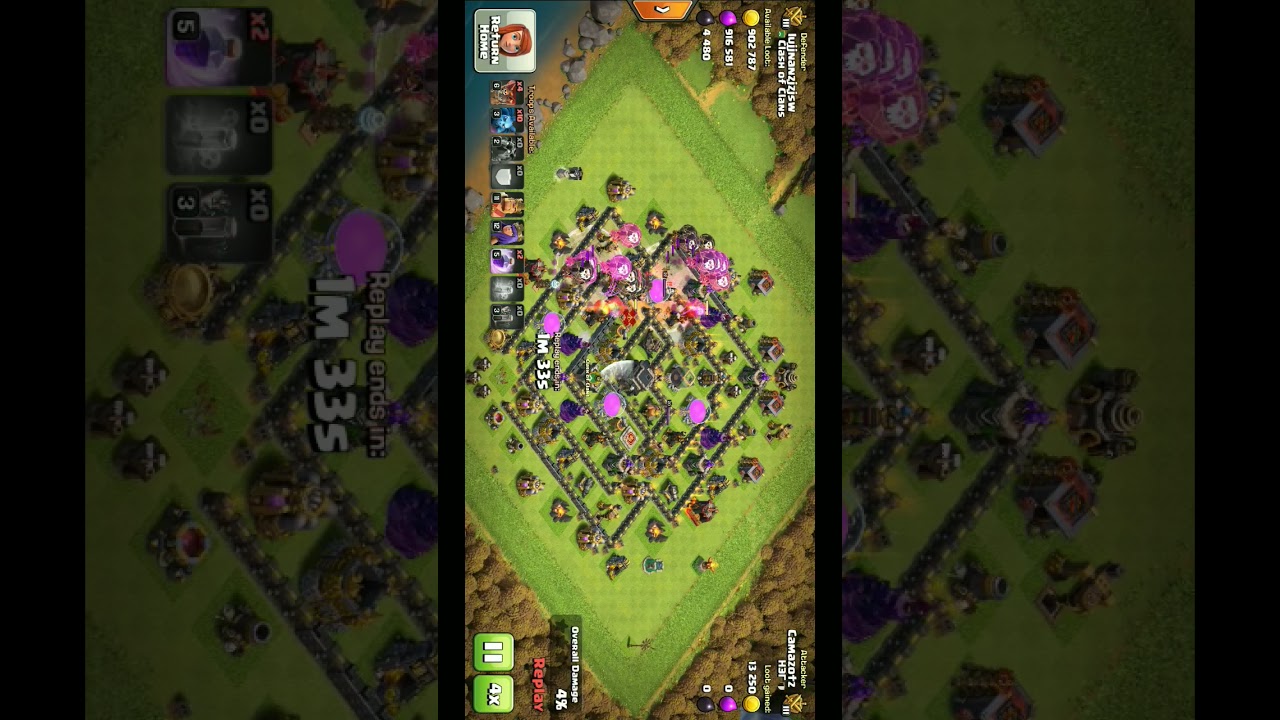 Easy TH9 attack strategy with low level heroes 