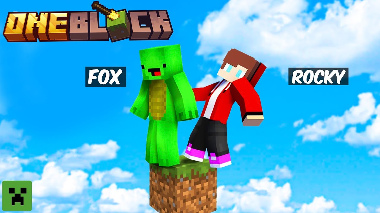 Minecraft One Block Challenge - DAY 1| ft.@RockyTamilGaming - Black FOX ...