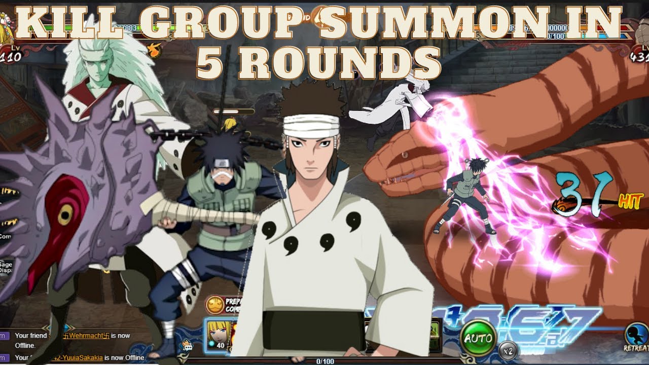 Naruto Online - Kill Group Summon in 5th Round