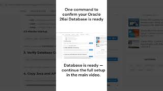 Verify Oracle 26ai Database in Docker | DB Ready Check #oracle26ai #orclapex #ords #docker