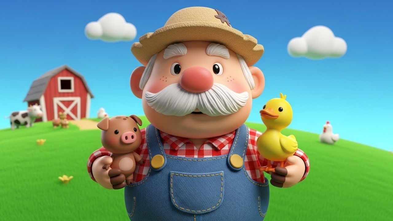 Old MacDonald Had a Duck | Farm Animals Song for Kids | Preschool Song