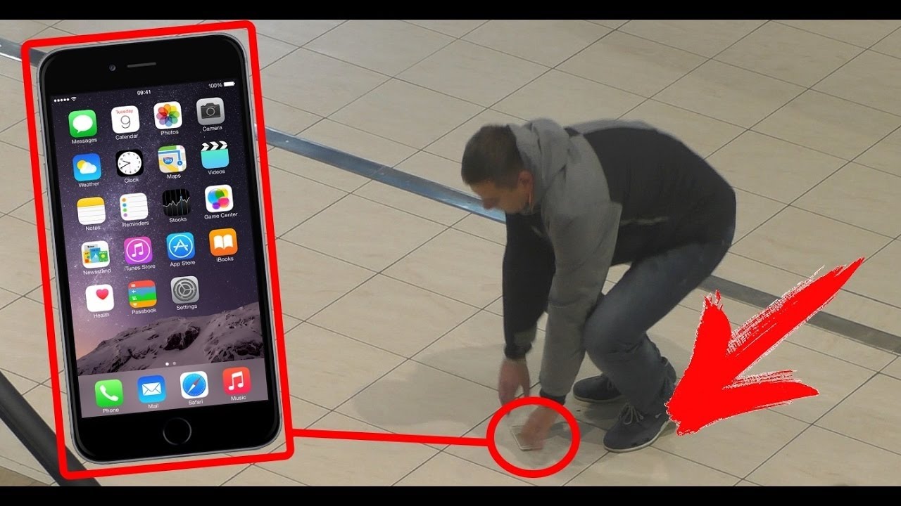 ЧТО ЕСЛИ iPhone 6s ПРИКЛЕИТЬ К ПОЛУ в ТОРГОВОМ ЦЕНТРЕ ؟! ПРАНК