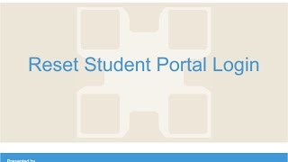 How To Reset Student Portal Login